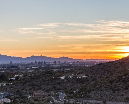 Downtown PHX dusk views