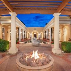 Terbush 2 Back Exterior Ramada with Firepit by Carmel Homes Design Group